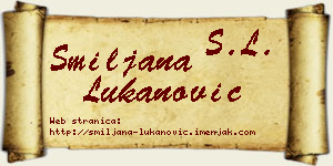Smiljana Lukanović vizit kartica